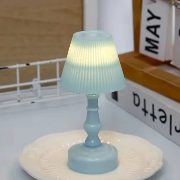 Macaron Colored Shell Flower Bud LED Desk Lamp, Bedroom & Dining Table Night Light, Simple Modern Decoration, Button Battery Powered 1PC