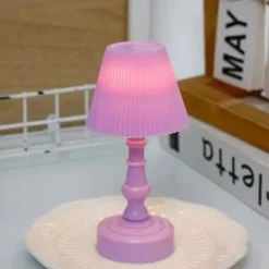 Macaron Colored Shell Flower Bud LED Desk Lamp, Bedroom & Dining Table Night Light, Simple Modern Decoration, Button Battery Powered 1PC