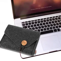 Macbook Power Adapter Case Storage Bag Felt Portable Electronics Accessories Organizer Pouch for MacBook Pro Air Laptop Power Supply Magic Mouse Charger Cable Hard Drive Power Bank