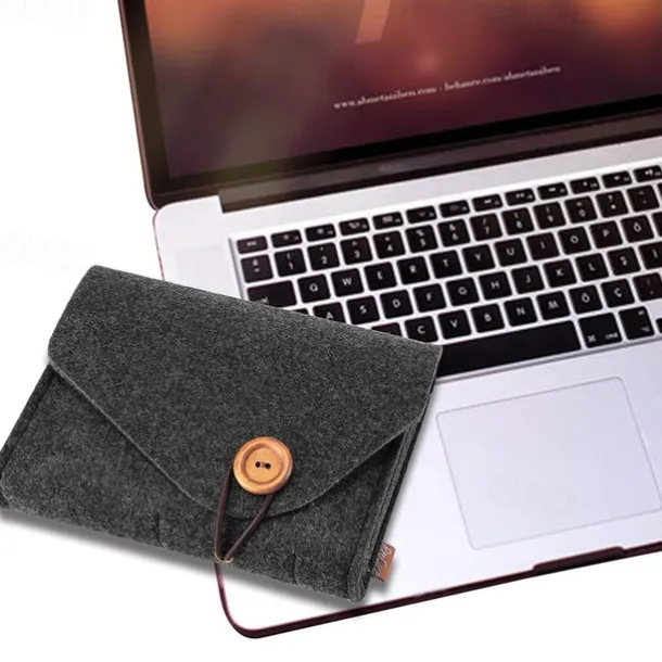 Macbook Power Adapter Case Storage Bag Felt Portable Electronics Accessories Organizer Pouch for MacBook Pro Air Laptop Power Supply Magic Mouse Charger Cable Hard Drive Power Bank