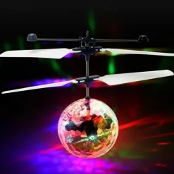 Magic Flying Ball Toy - Infrared Induction RC Drone, Disco Light LEDs, Rechargeable Indoor Outdoor Helicopter - for Boys Girls Festive Teens Tweens & Adults