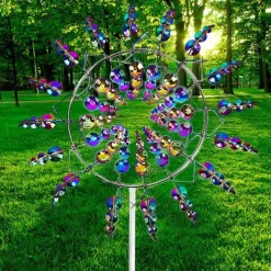 Magical Metal Garden Windmill,Kinetic Wind Spinners,Wind Sculpture for Yard 3D Outdoor Wind Kinetic Sculpture Move with The Wind - Metal Wind Spinners Suitable for Garden Terrace Lawn Yard