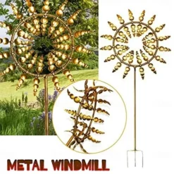 Magical Metal Garden Windmill,Kinetic Wind Spinners,Wind Sculpture for Yard 3D Outdoor Wind Kinetic Sculpture Move with The Wind - Metal Wind Spinners Suitable for Garden Terrace Lawn Yard