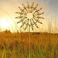 Magical Metal Garden Windmill,Kinetic Wind Spinners,Wind Sculpture for Yard 3D Outdoor Wind Kinetic Sculpture Move with The Wind - Metal Wind Spinners Suitable for Garden Terrace Lawn Yard