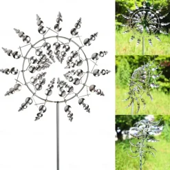 Magical Metal Garden Windmill,Kinetic Wind Spinners,Wind Sculpture for Yard 3D Outdoor Wind Kinetic Sculpture Move with The Wind - Metal Wind Spinners Suitable for Garden Terrace Lawn Yard
