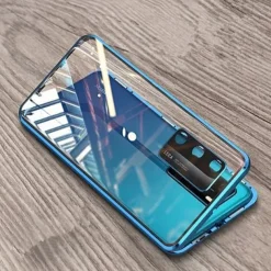 Magnetic Adsorption Tempered Glass Double Sided Case For Huawei P40 P30 Pro Lite Coque 360 Protective Cases with Carmera Lens Protector for Huawei Mate 30 20 Pro Nova 7i 6SE