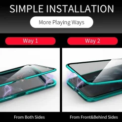 Magnetic Case For Huawei P40 Pro P30 Pro P20 Pro Mate 20 Pro 360 Protection Anti-Explosion Double Sided Tempered Glass Phone Case for Huawei P Smart Z