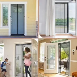 Magnetic Fly Screen Door, 90x210 cm, Insect Protection, Fly Curtain, Magnetic Door Curtains Against Flies Mosquito Velcro Mounting Door Mosquito Net for Balcony Door Patio Door Caravan