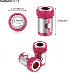 Magnetic Ring Cross Phillips Screwdriver Bit Holder 6.35mm 1/4 Universal Alloy Anti-corrosion Strong Magnetizer Power Hand Tool
