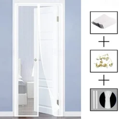 Magnetic Screen Door, Heavy Duty Door Screen Magnetic Closure Keep Bugs Out, Pet & Kid Friendly, Hands Free Door Screen