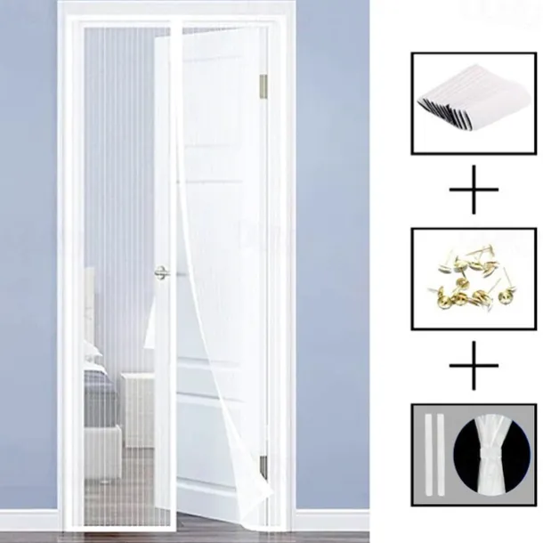 Magnetic Screen Door, Heavy Duty Door Screen Magnetic Closure Keep Bugs Out, Pet & Kid Friendly, Hands Free Door Screen