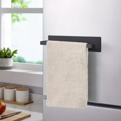 Magnetic Wrought Iron Paper Towel Holder – Punch-Free Kitchen Storage Rack for Refrigerator & RV, Fits Most Rolls, Plastic Wrap & Towels