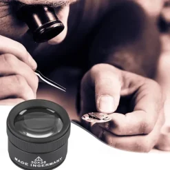 Magnifier Portable Handheld 30 X Reading Inspection 40 mm Metal Adults'