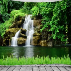 Majestic Waterfall Scenery Wall Tapestry Art Decor Blanket Curtain Hanging Home Bedroom Living Room