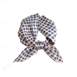 Male 100% Silk Square Scarf Outdoor Vacation Office White Red Scarf Floral