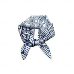 Male 100% Silk Square Scarf Outdoor Vacation Office White Red Scarf Floral