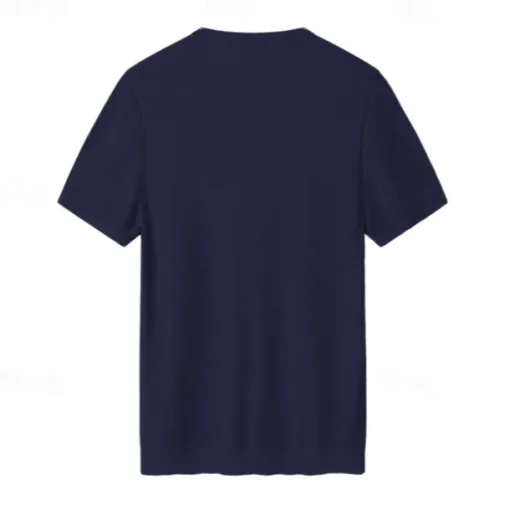 Male Silk Cotton Lyocell Blend T-Shirt Short Sleeve Crew Neck Summer Plain Jacquard Elegant Classic Crewneck Minimalist Vacation Home Cotton Black Blue Navy Blue Top Tee for Men