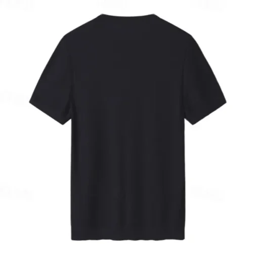 Male Silk Cotton Lyocell Blend T-Shirt Short Sleeve Crew Neck Summer Plain Jacquard Elegant Classic Crewneck Minimalist Vacation Home Cotton Black Blue Navy Blue Top Tee for Men