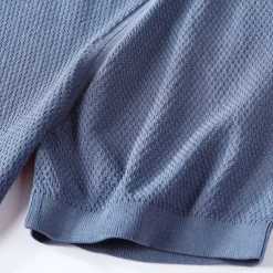 Male Silk Cotton Lyocell Blend T-Shirt Short Sleeve Crew Neck Summer Plain Jacquard Elegant Classic Crewneck Minimalist Vacation Home Cotton Black Blue Navy Blue Top Tee for Men