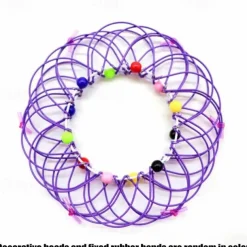Mandala Decompression Flower Basket & Steel Ring Sensory Toys - Relieve Stress and Anxiety for Kids and Adults - Perfect Halloween and Christmas Gift for Fidgeters, Autistic and ADHD Individuals