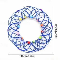 Mandala Decompression Flower Basket & Steel Ring Sensory Toys - Relieve Stress and Anxiety for Kids and Adults - Perfect Halloween and Christmas Gift for Fidgeters, Autistic and ADHD Individuals