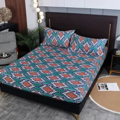 Mandala Geometric Fitted Sheets Single Small Double King Super King Small Square Bottom Sheets Twin Full Size Bedsheet Bed White Multicolor