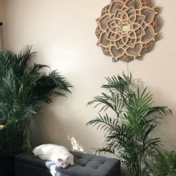 Mandala Night Light Wooden Decorative Lamp Yoga Room LED Night Light Multilayered Laser Cut Carved Light Wall Decor for Home Living Room Bedroom Ornament 1PC