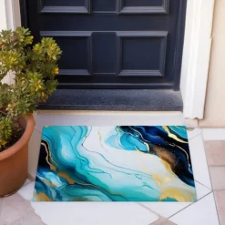 Marble Pattern Doormat Floor Mats Washable Rugs Kitchen Mat Non-Slip Oil Proof Rug Indoor Outdoor Mat Bedroom Decor Bathroom Mat Entrance Rug