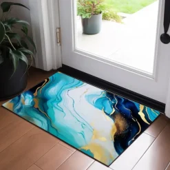 Marble Pattern Doormat Floor Mats Washable Rugs Kitchen Mat Non-Slip Oil Proof Rug Indoor Outdoor Mat Bedroom Decor Bathroom Mat Entrance Rug