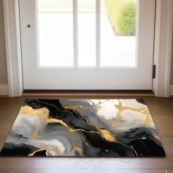 Marble Pattern Doormat Floor Mats Washable Rugs Kitchen Mat Non-Slip Oil Proof Rug Indoor Outdoor Mat Bedroom Decor Bathroom Mat Entrance Rug