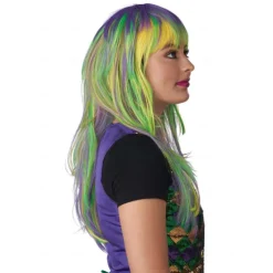 Mardi Gras Party Girl Wig Standard For Carvinal