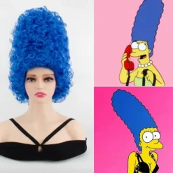 Marge Simpson Wig - Blue Beehive Wig Marge Simpsons Cosplay Costume