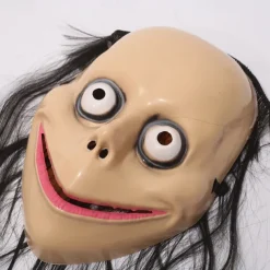 Mask Halloween Horror Long hair MOMO Mask dance will perform the trick props funny face