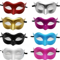 Masquerade Ball Mask Man Half Face Mask Halloween Party Zoro Ball Show Performance Flat Mask