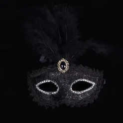 Masquerade Feather Mask Half Face Mask Ladies Decoration Carnival Festival Mask Masquerade Party Mask Venetian Eye Masks for Carnival Prom Ball Fancy Dress Party Supplies