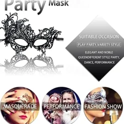 Masquerade Mask for Women Venetian Lace Eye Mask For Party Prom Ball Costume Mardi Gras For Couples