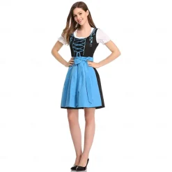Masquerade Oktoberfest Dress Cosplay Costume Masquerade Oktoberfest / Beer Wiesn Traditional Style Traditional Costume Dress Wiesn Women's Dress Traditional Style Cloth Blouse Dress Apron
