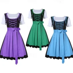 Masquerade Oktoberfest Dress Cosplay Costume Masquerade Oktoberfest / Beer Wiesn Traditional Style Traditional Costume Dress Wiesn Women's Dress Traditional Style Cloth Blouse Dress Apron
