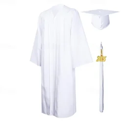 Matte Graduation Gown Cap Tassel Set 2025 for High School and Bachelor