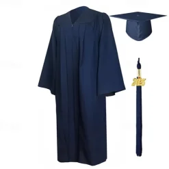 Matte Graduation Gown Cap Tassel Set 2025 for High School and Bachelor