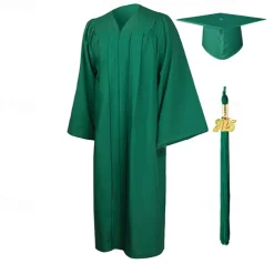 Matte Graduation Gown Cap Tassel Set 2025 for High School and Bachelor