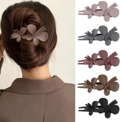 Matte Hair Clip Large Butterfly Duckbill Clip ins High-end Ponytail Clip Hair Accessories For Children Girls