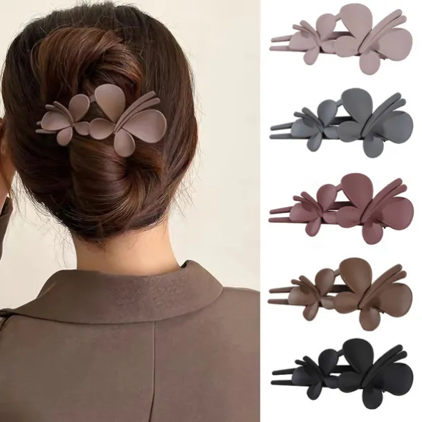 Matte Hair Clip Large Butterfly Duckbill Clip ins High-end Ponytail Clip Hair Accessories For Children Girls