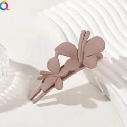 Matte Hair Clip Large Butterfly Duckbill Clip ins High-end Ponytail Clip Hair Accessories For Children Girls