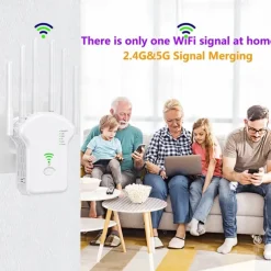 1200Mbps WiFi Repeater Wireless WiFi Signal Repeater Dual-Band 2.4G 5G Network Amplifier WPS Router
