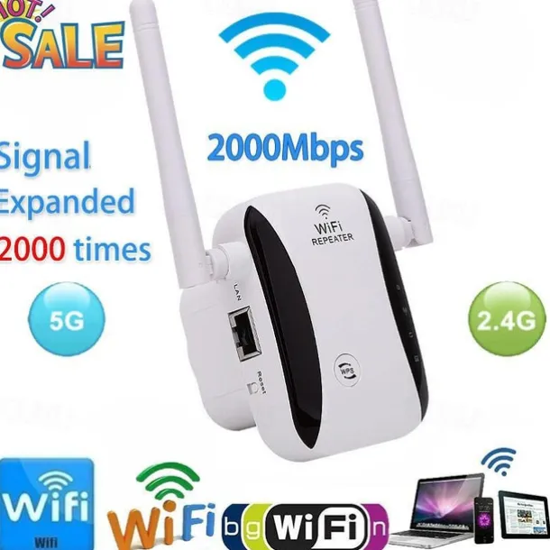 2000/300Mbps Wireless WIFI Repeater 2000Mbps Wifi Extender Long Range Wi Fi Signal Amplifier Wi-fi Booster Access Point