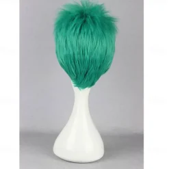 Mcoser Roronoa Zoro ONE PIECE Wigs Short Green Fluffy Synthetic Hair OP Heat Resistance Fiber Cosplay Wig Pelucas Halloween Wigs