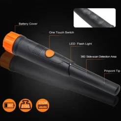 MD - 720 Handheld Metal Detector - Portable Treasure Hunting Rod with Waterproof to 3 Meters, LED & Vibration