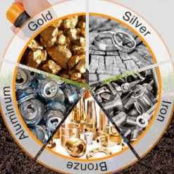 MD - 720 Handheld Metal Detector - Portable Treasure Hunting Rod with Waterproof to 3 Meters, LED & Vibration