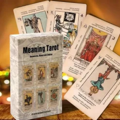 Meaning Tarot Card With Meaning On Them Beginner Tarot Keyword Antiqued Tarot Deck Learn Tarot 78 Cards for Christmas Gifts